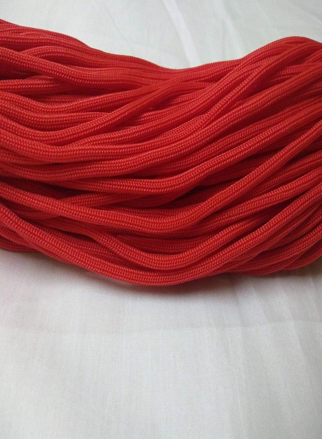 DK Craft Touch Nylon Knot Macrame Beading Braided Thread 60 Metre Cord Rope, 4mm (Rainbow Colours) (Red) - Image 2